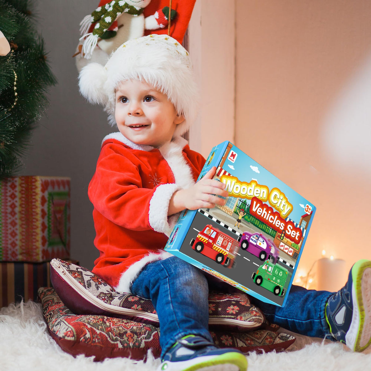 Helsort delivery van image sparks pretend shopping and fine motor use