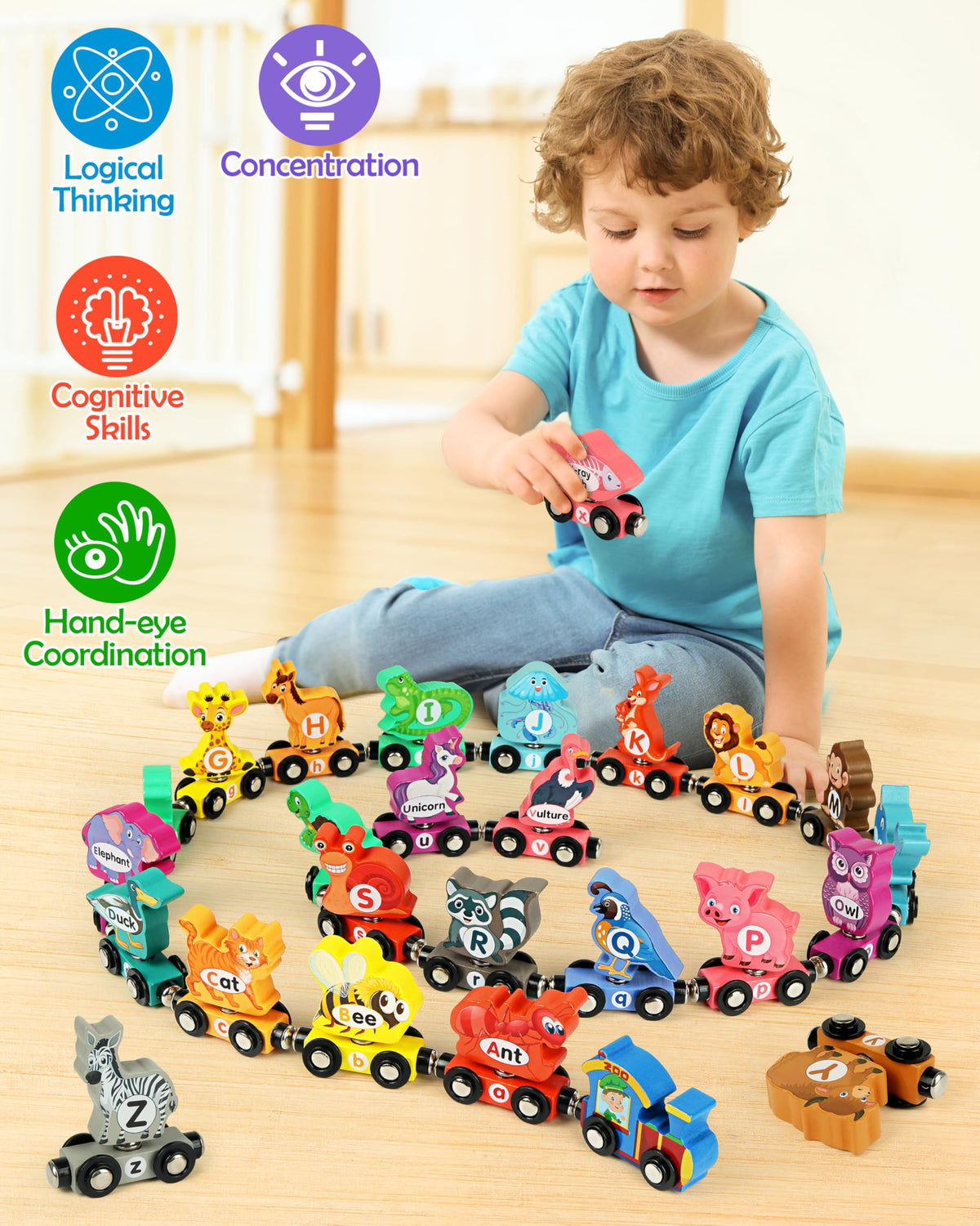 Helsort gift-ready train set for ages 3 to 5 for home or school.