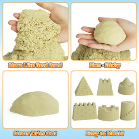 Helsort magic sand offers a smooth, moldable texture for shaping