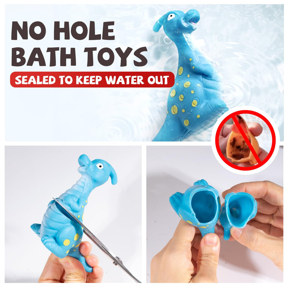 Hely Cancy dinosaur bath toy with four stones decoration for playful bath visuals