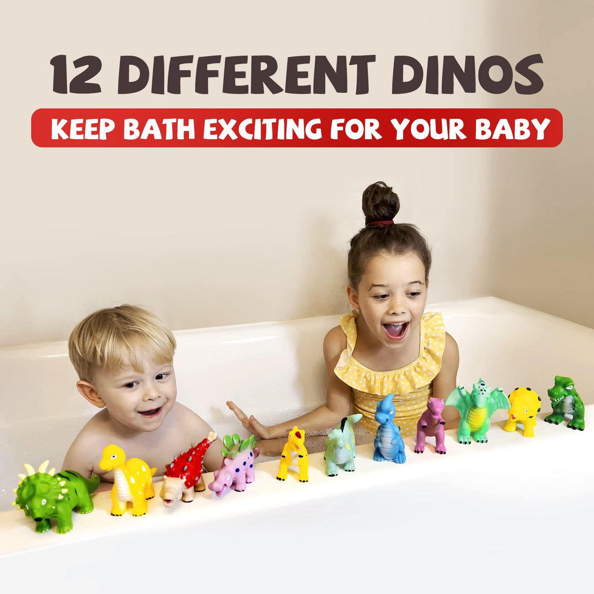 Hely Cancy dinosaur bath toy dishwasher-safe for quick cleaning