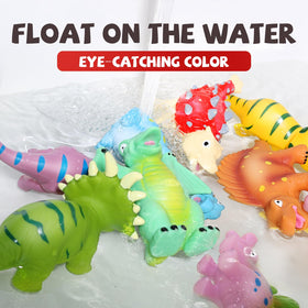 Hely Cancy dinosaur bath toy floats in water for easy bath-time retrieval