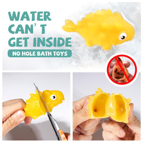 Hely Cancy soft rubber bath toys for easy gripping and mouthing.