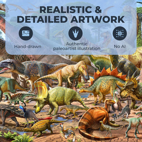 Hemalleon hand-drawn paleoart delivers authentic dinosaurs for a richer puzzle