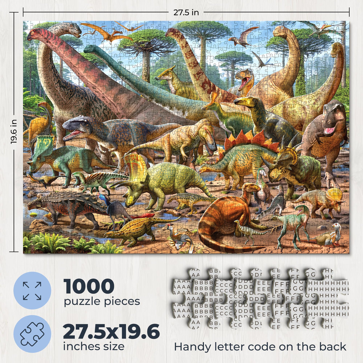 Hemalleon puzzle with letter-coded backing aiding progress tracking during solving