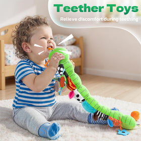 HEMRLY baby rattle and plush caterpillar promote cause-and-effect play