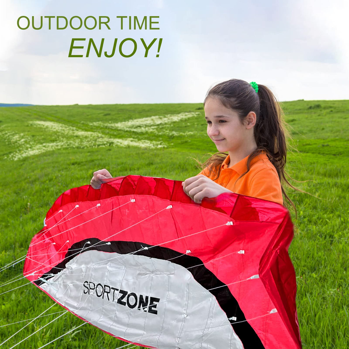 HENGDA KITE 2.5m kite red easy carry design for travel