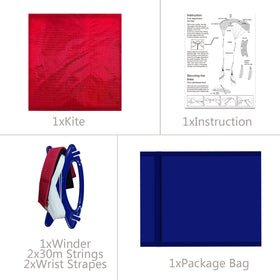 HENGDA KITE 2.5m dual-line kite red close-up polyester material
