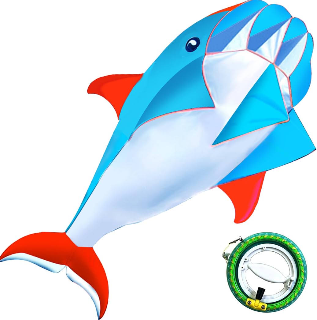 HENGDA KITE 3D dolphins design in HD colors for vibrant outdoor play.