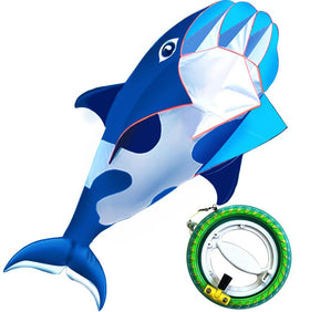 HENGDA KITE 3D whales in flight, vibrant colors for outdoor fun