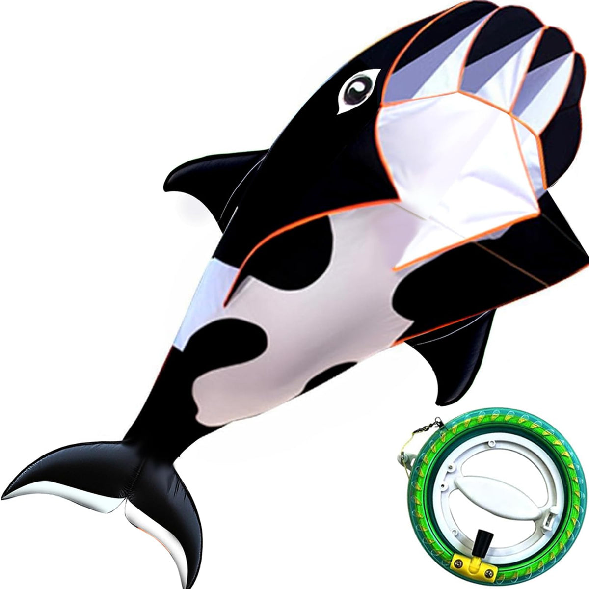 HENGDA KITE 3D Whales kite with vivid underwater-like whale design in flight