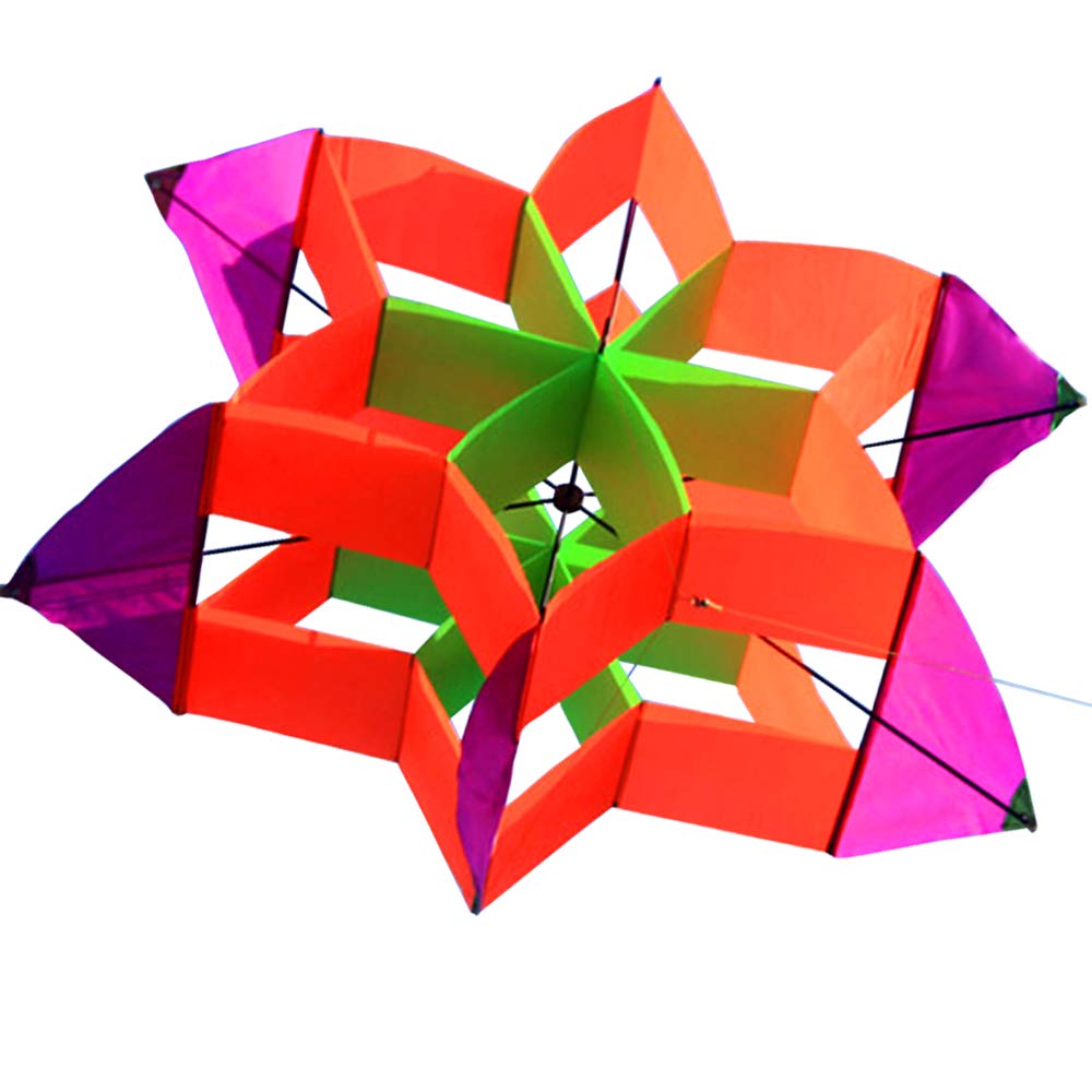 HENGDA KITE 42-inch lotus flower front view, vibrant and easy to fly.