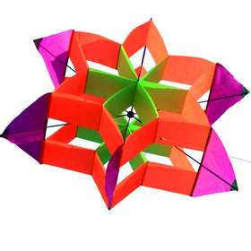 HENGDA KITE 42-inch lotus flower front view, vibrant and easy to fly.