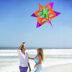HENGDA KITE lotus flower in flight with smooth handling.