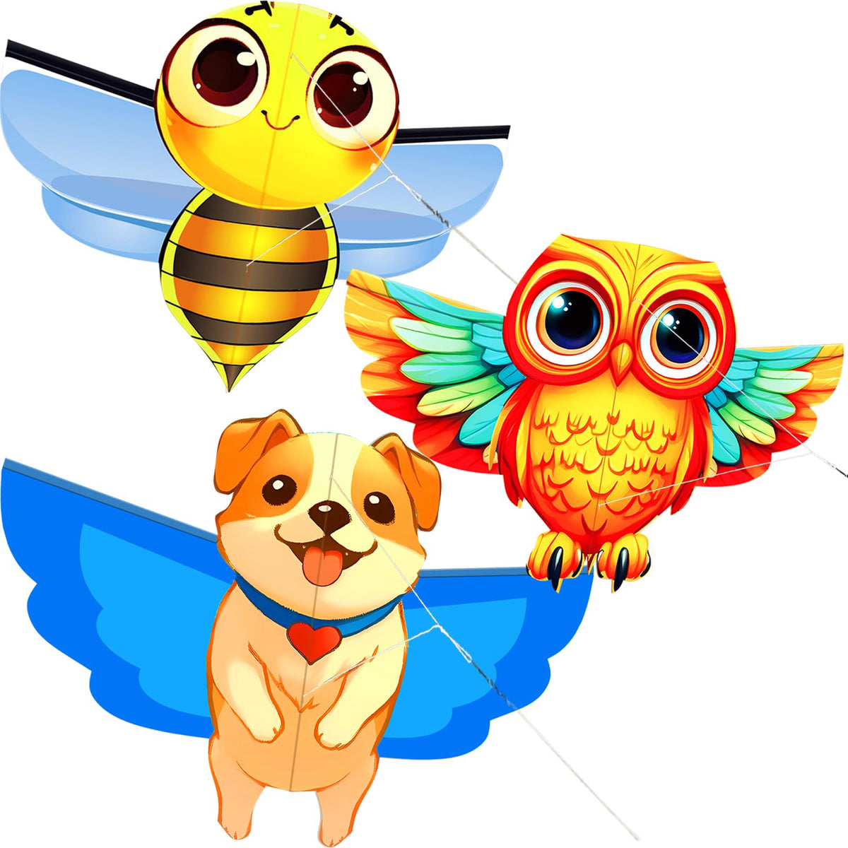 HENGDA KITE owl kite with vibrant colors for easy outdoor fun