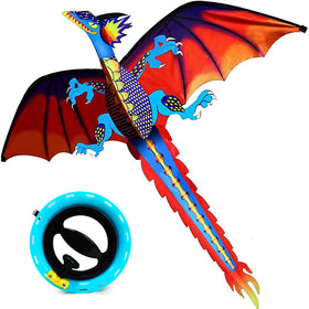 HENGDA KITE upgrade classical dragon kite with reel enables quick setup in open fields.