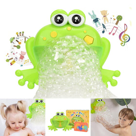 HengGL Frog bath bubble machine front view for playful bath time