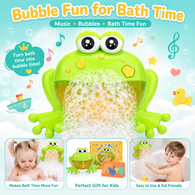 HengGL Frog bubble machine in use beside tub with bubbles
