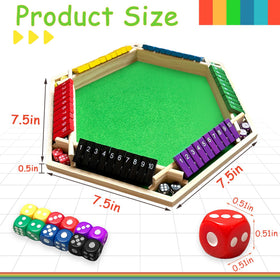 Hennaed Shut The Box dice roll action demonstrates quick math and engagement.