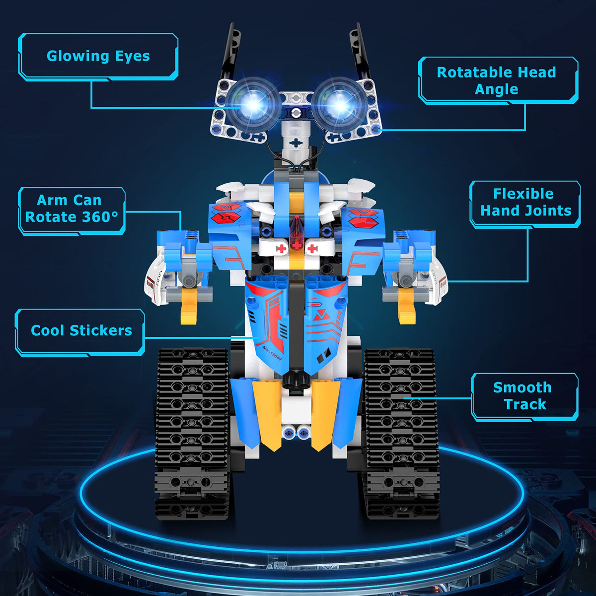 Henoda robot with glowing eyes for immersive pretend play.