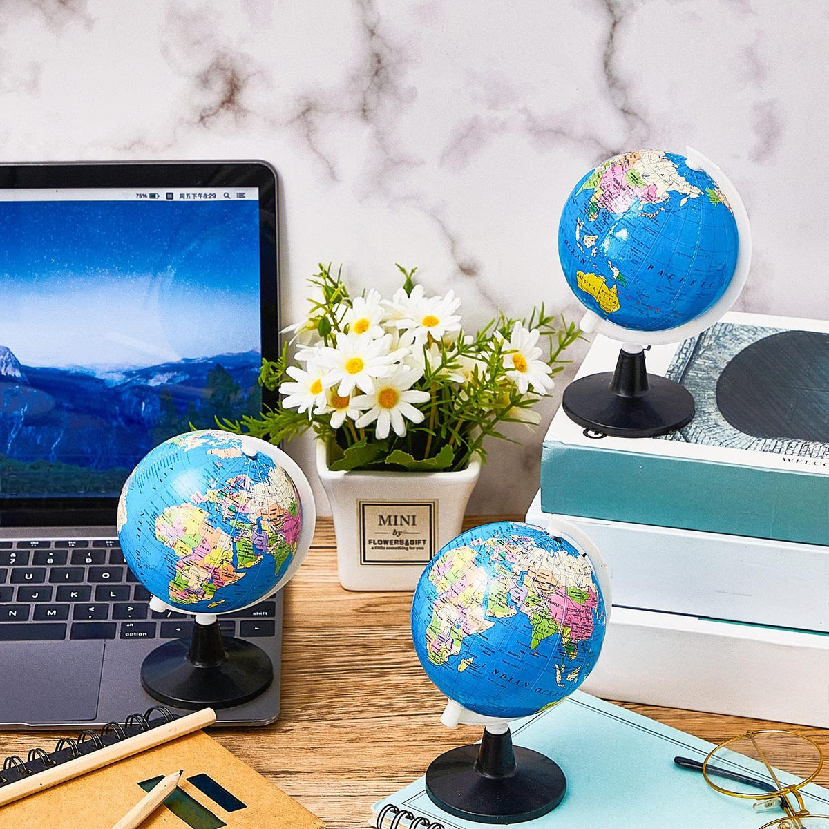 Henoyso educational globe gift blue, a meaningful learning tool for families.