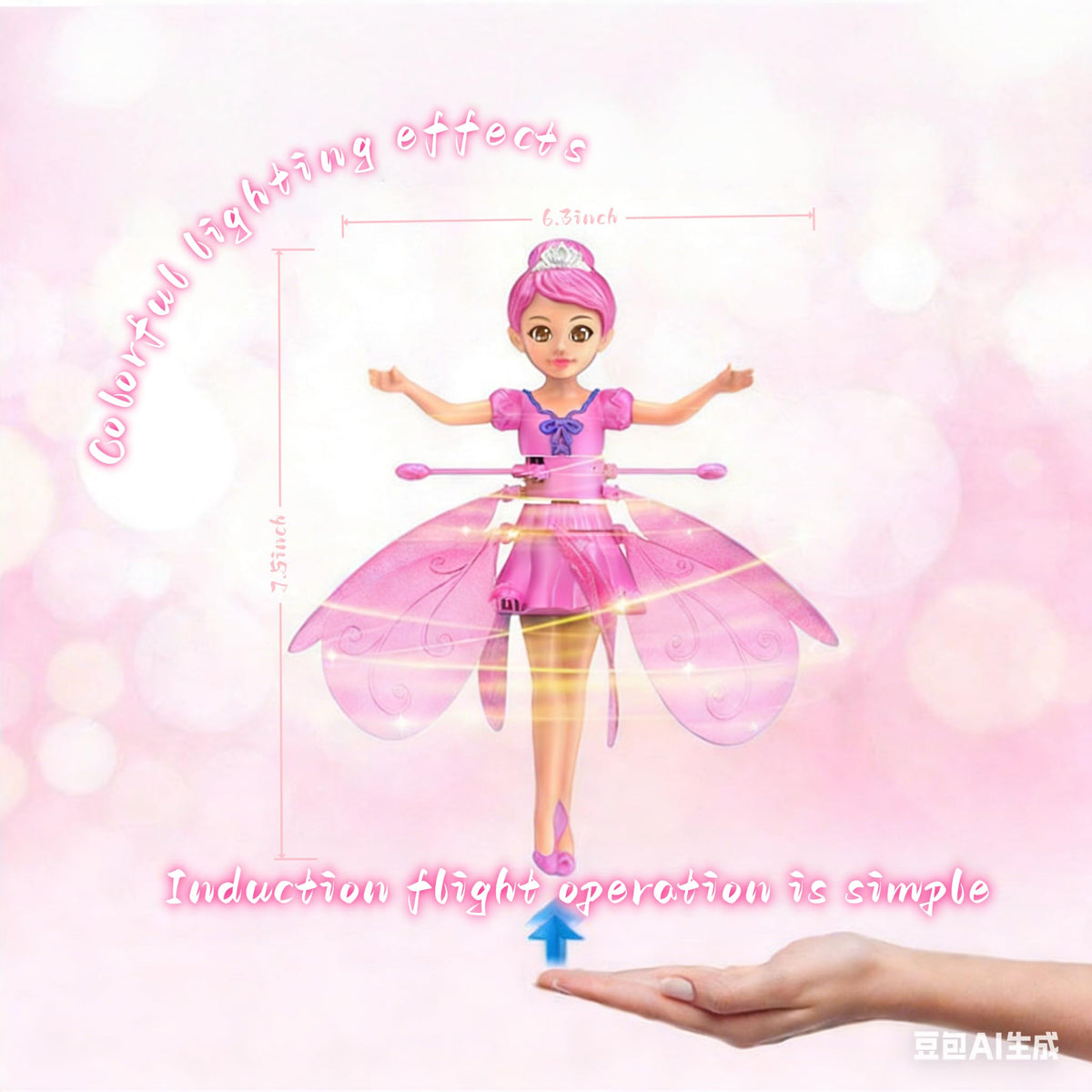 HENRYZH 360° rotating pink robot performing dynamic aerial displays