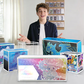 Henyopet Prismatic Evolutions case stackable design saves space.