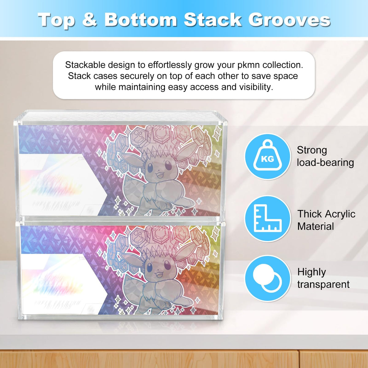 Henyopet Prismatic Evolutions case with UV protection preserves box colors.
