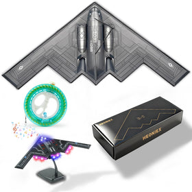 Heoniex B2 model plane kite scale design with authentic stealth jet silhouette for stable flights.