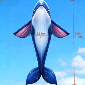 Heoniex whale kite fabric close-up, durable waterproof material.