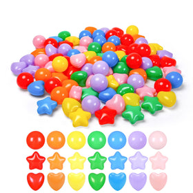 Heopeis 200 star ball pit balls in rainbow colors for toddler play