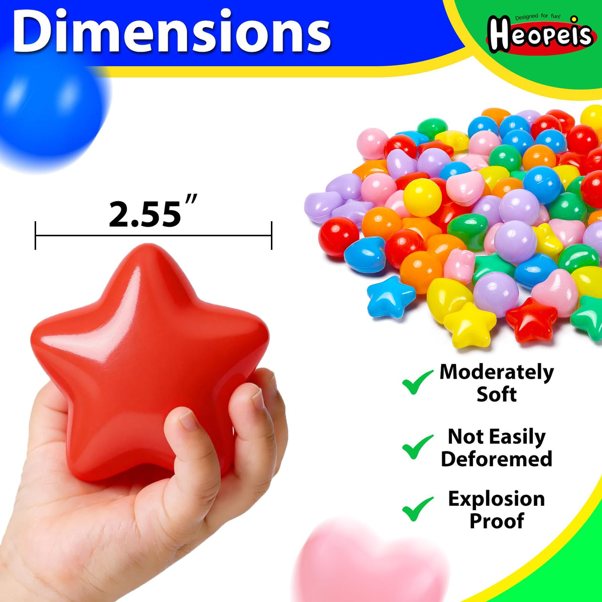 Heopeis ball pit set shown in storage bag for easy cleanup