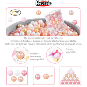 Heopeis pearl colors help kids with color recognition during fun.