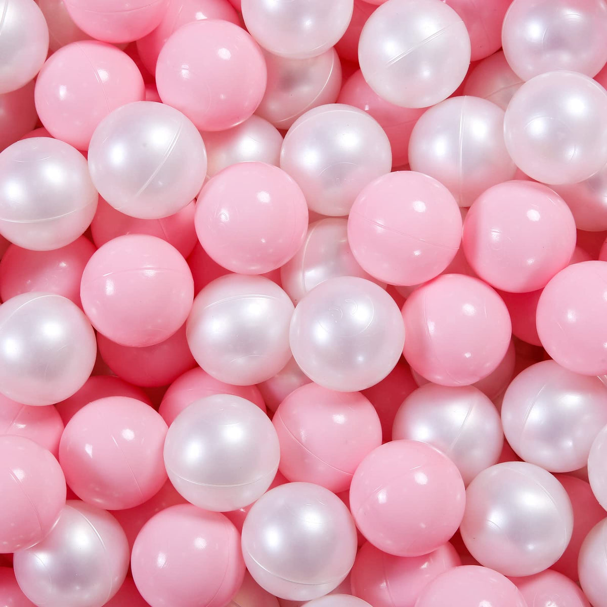 Heopeis pink pearl white balls used as party decor backdrop