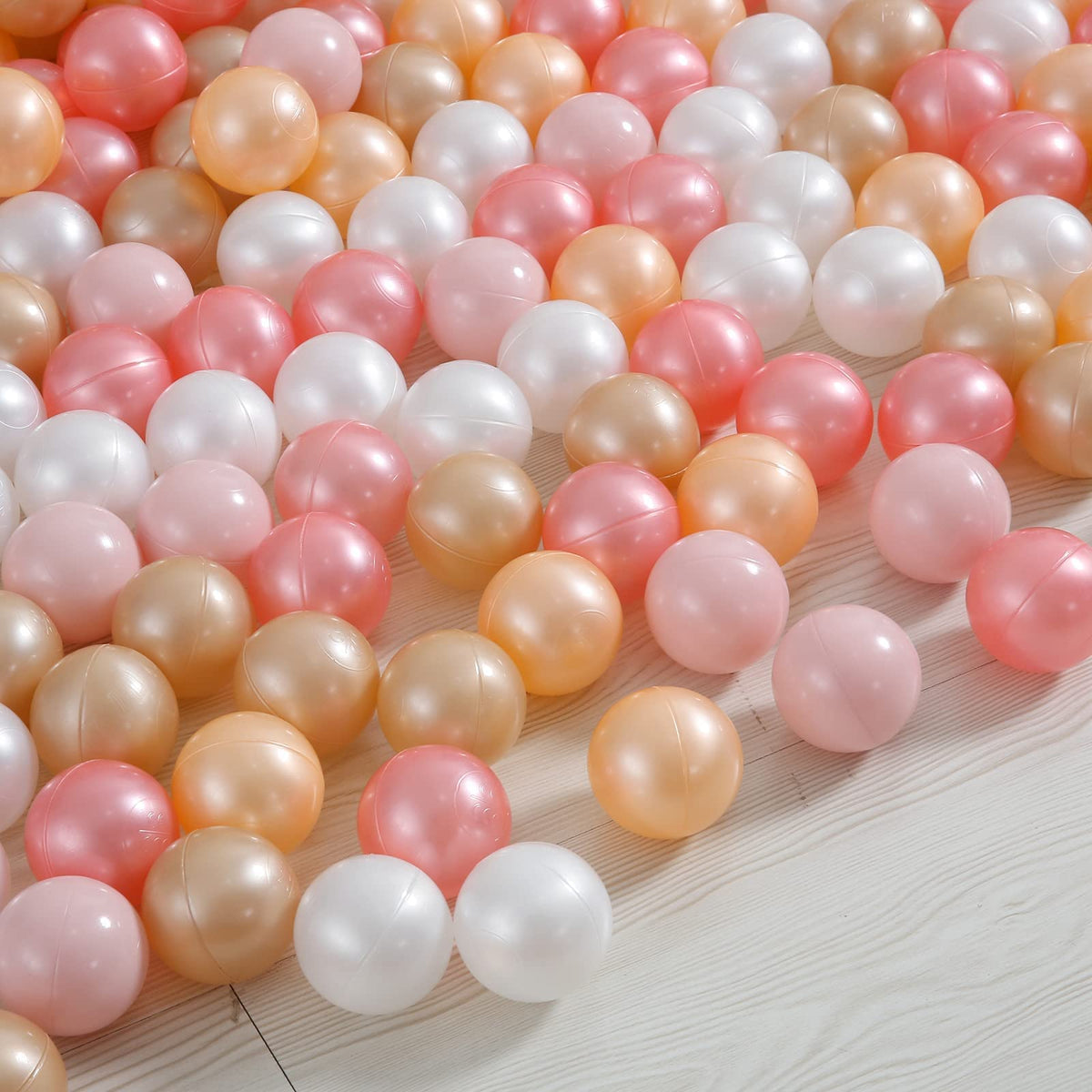 Heopeis 2.2-inch balls sized to minimize accidental swallowing.