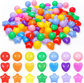 Heopeis Star Ball Pit Balls 50-count colorful set for safe toddler play and color recognition
