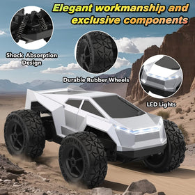 Hepoasky RC car navigating sand terrain for versatile play