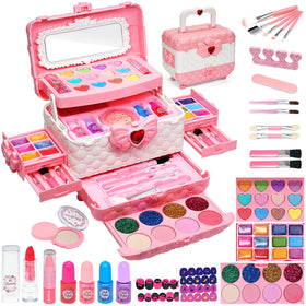 HERAPFANN kids makeup set eye shadows for imaginative play and easy cleanup.