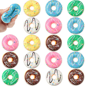 Herdear 20-pack chocolate donut foam stress balls for desk fidgeting and relaxation