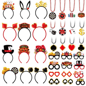 Herdear casino night headband with poker motif for party photos