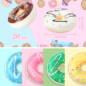 Herdear pink donut foam stress ball 2 inch for kids' play and calm focus
