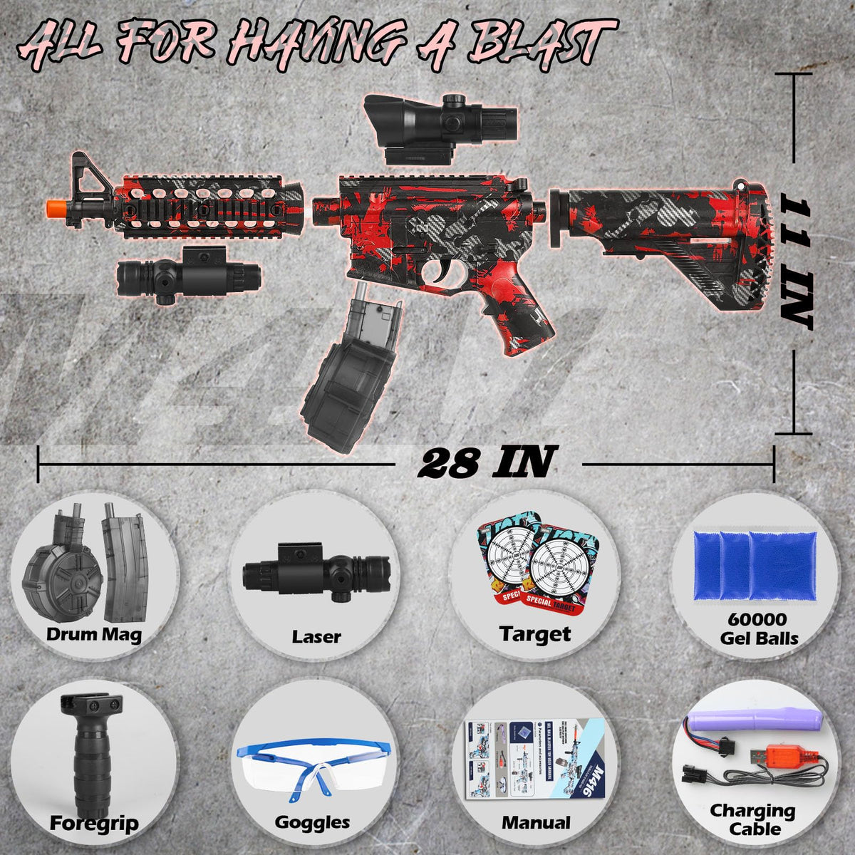 Herisona includes goggles and targets for safer practice