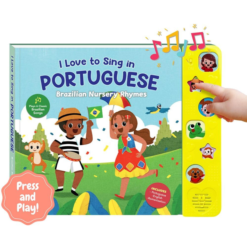 Heritage Kids Press I Love to Sing in Portuguese cover art boosts early language exposure.