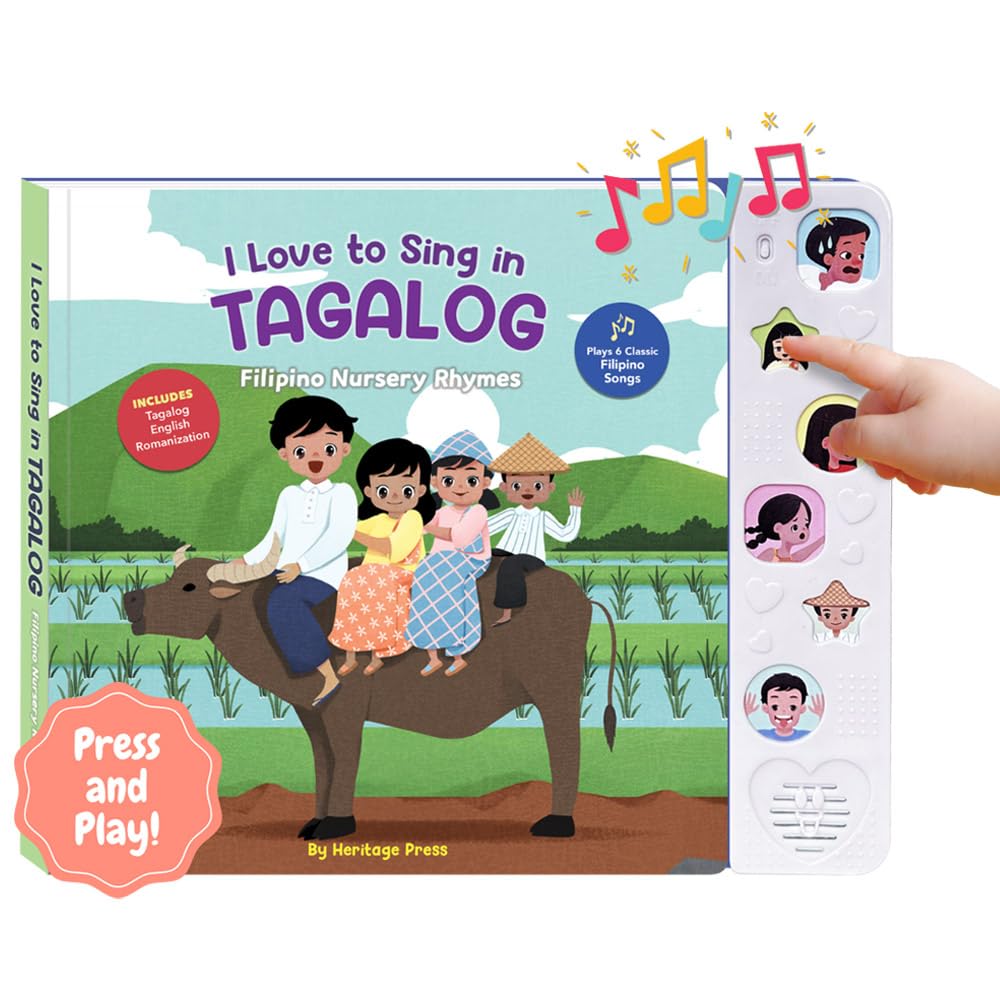 Heritage Kids Press I Love to Sing cover with Tagalog songs to spark early language learning.