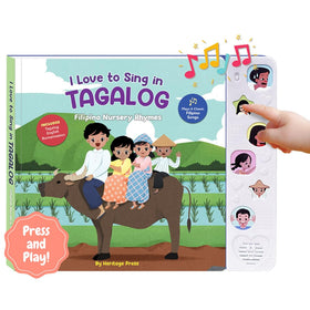 Heritage Kids Press I Love to Sing cover with Tagalog songs to spark early language learning.