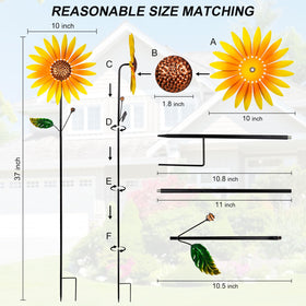 HERJIATK sunflower garden decor green leaves for a natural look