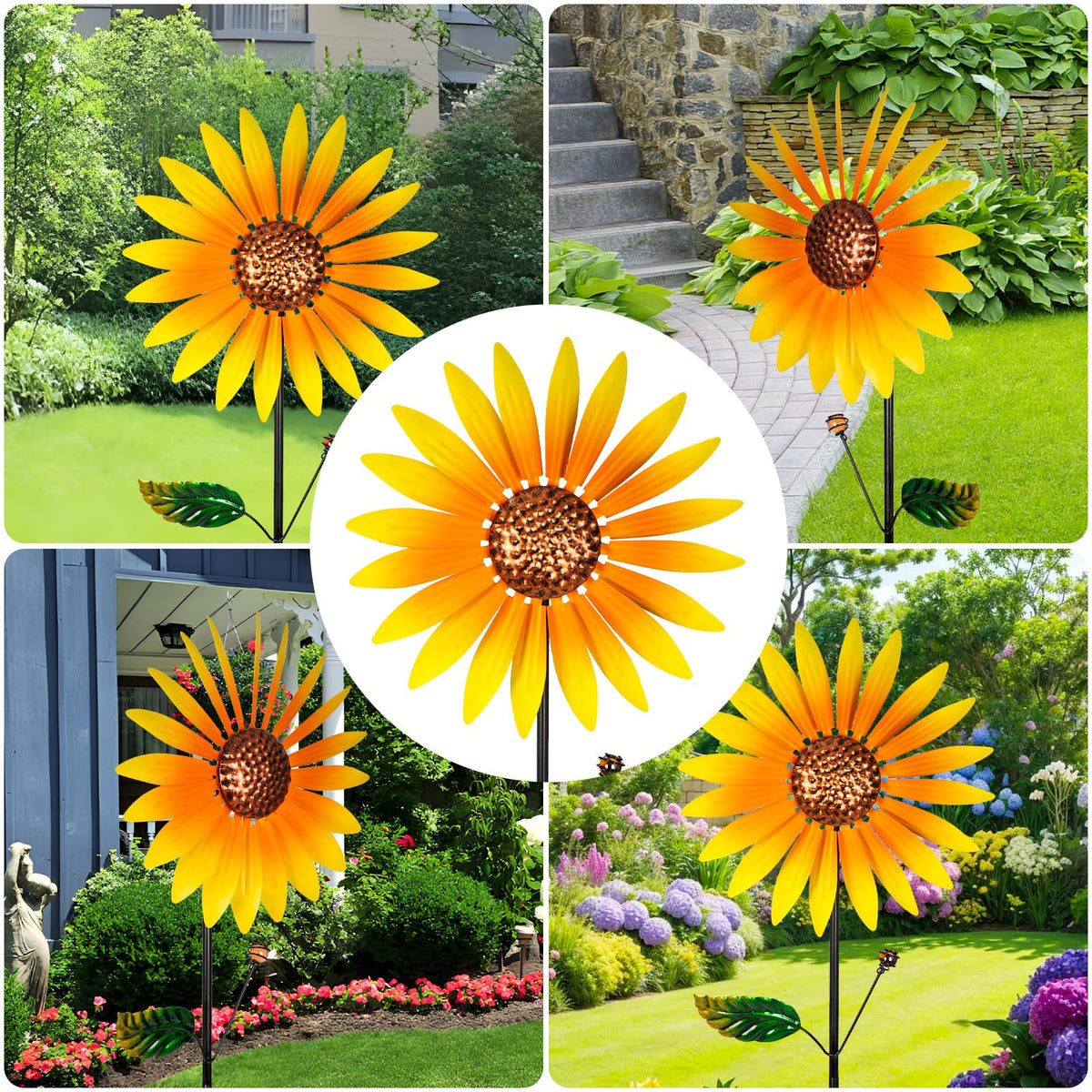 HERJIATK sunflower windmill garden ornament elevating lawns and patios
