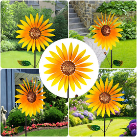 HERJIATK sunflower windmill garden ornament elevating lawns and patios
