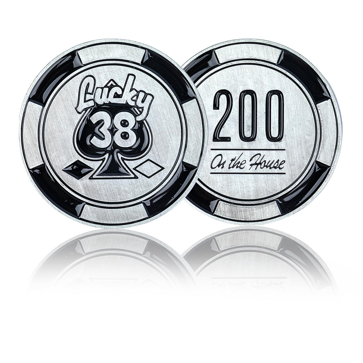 HeroCrafts Lucky 38 emblem pin for cosplay and display