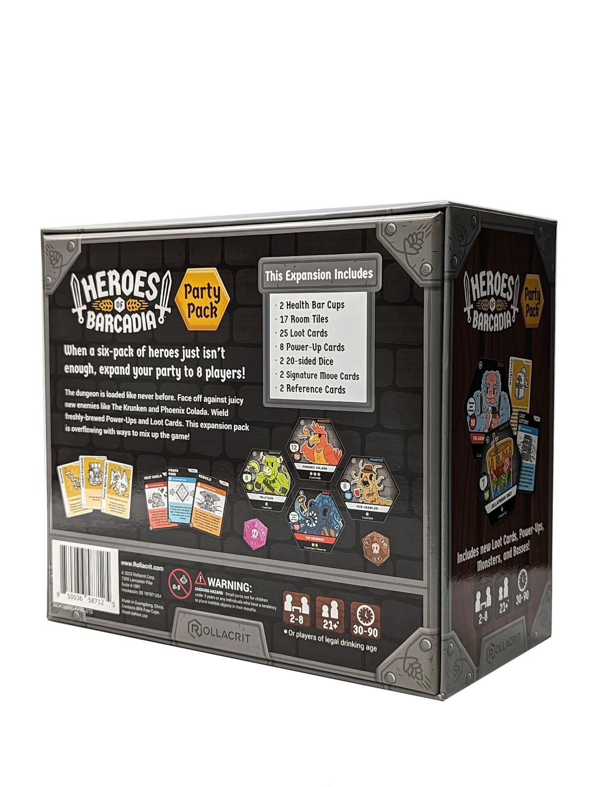HEROES OF BARCADIA Rollacrit Waterproof Tiles endure spills during epic sessions.